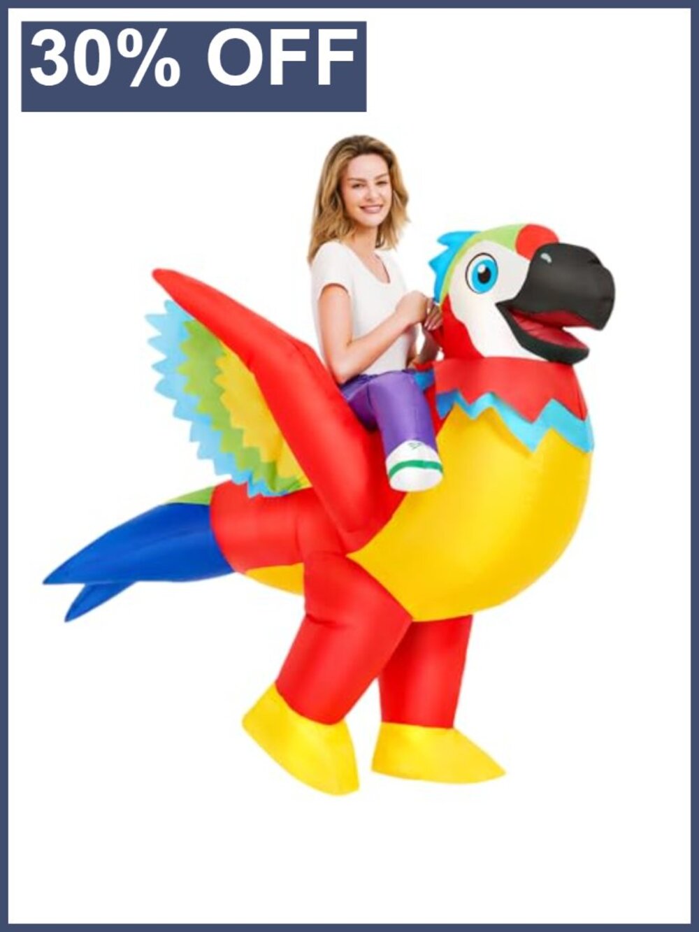 Adult Inflatable Parrot Costume Halloween Blow Up Cosplay Suit Unisex